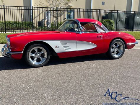 1958 Chevrolet Red Corvette Car History In 1958 Chevrolet built cars for enthusiasts that demanded uncompromising speed and performance and the 1958 Chevrolet Corvette, like the one we have... 1959 Corvette, 1961 Corvette, C1 Corvette, Built Cars, Corvette Car, 1958 Corvette, 1969 Corvette, 1962 Corvette, American Racing Wheels