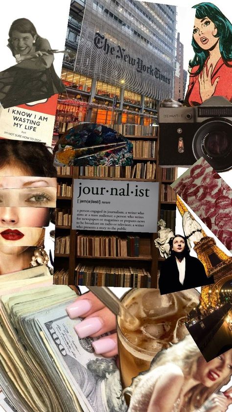 self discovery, goals and etc. Entertainment Journalism, Music Journalism, Journalism Aesthetic, Teacher Vision Board, Lady Lawyer, Photo Journalism, Aesthetic Writing, Business Lady, Future Jobs