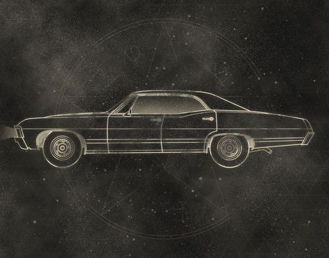 1967 Chevy Impala Supernatural, 1967 Impala, Chevrolet Impala 1967, Impala 1967, Supernatural Poster, Supernatural Impala, Tokoyami Fumikage, 67 Impala, Impala 67