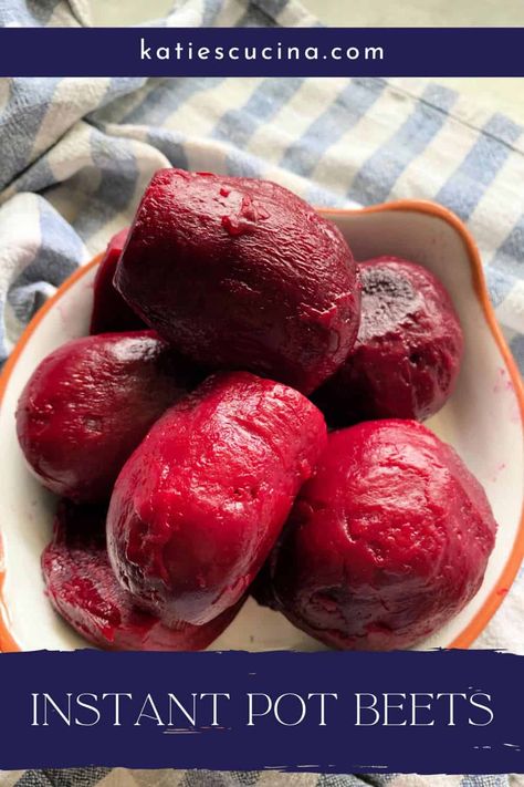 Instant Pot Beets Beets Instant Pot, How To Peel Beets, Instant Pot Beets, Beetroot And Feta Salad, Cooking Beets, Raw Beets, Beet Recipes, Side Dish Recipes Easy, Side Dishes Recipes