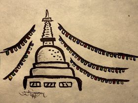 stupa drawing Stupa Drawing, Nepal Drawing, Buddhist Temple, Calligraphy Art, Deathly Hallows Tattoo, Tibet, Buddhism, Nepal, Triangle Tattoo