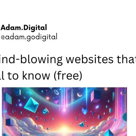 Gan Yin Choong on Instagram: "15 mind-blowing websites that feel illegal to know (free)" Business Career, March 5, Mind Blowing, Mind Blown, Mindfulness, Computer, Feelings, On Instagram, Instagram