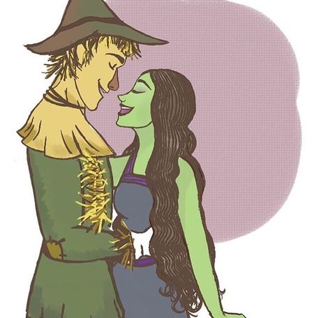 Wicked, Fiyeraba, Elphaba, Fiyero Elphaba And Fiyero, Wicked Fanart, Musical Theatre Humor, Musical Fanart, Madame Red, Wicked Musical, Wicked Witch Of The West, Wicked Tattoos, Theater Kid