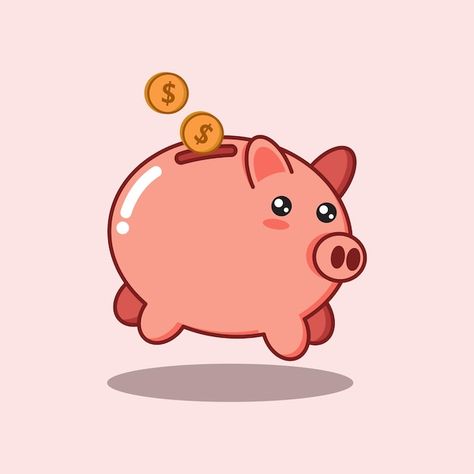 Piggy Bank Drawing, Money Pig, Money Cartoon, Cartoon Money, Pink Piggy Bank, Cartoon Silhouette, Pig Bank, Banks Icon, Money Logo