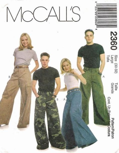 Vintage sewing pattern 1990s Streetwear, Rave Pants, Mens Slacks, Early 2000s Fashion, Quoi Porter, 90s Fashion Outfits, Y2k Outfits, Fashion Catalogue, 가을 패션