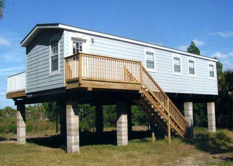 Homes On Stilts, Manufactured Home Floor Plans, Home On Stilts, Stilt House Plans, Stilt Home, Manufactured Homes Floor Plans, Elevated House, Florida Beach House, Two Story House Plans