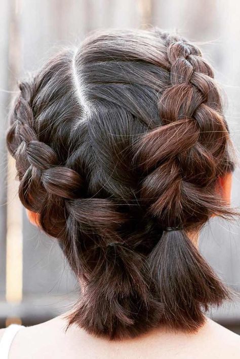 Lovely Short Hair Updos That Are Perfect for Everyday Occasion ★ See more: http://lovehairstyles.com/lovely-short-hair-updos/ Easy Updos For Medium Hair, Dunner Wordend Haar, Cute Braided Hairstyles, Up Dos For Medium Hair, Natural Hair Styles Easy, Penteado Cabelo Curto, Easy Braids, Cute Hairstyles For Short Hair