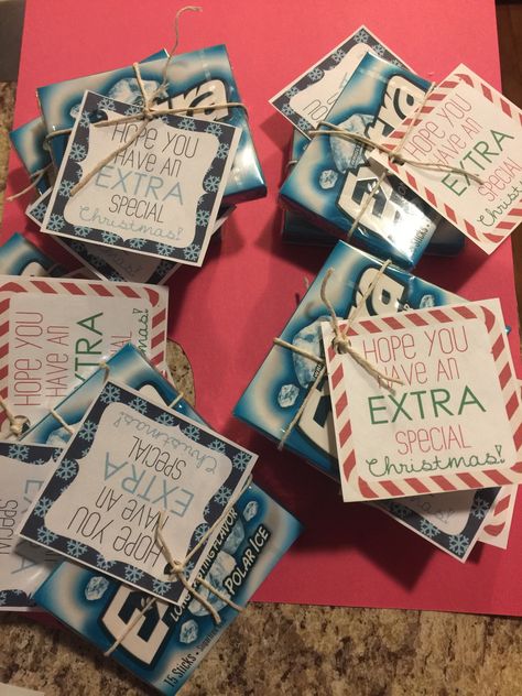 EXTRA gum craft - Christmas diy gift - favor Extra Gum, Craft Christmas, Christmas Gift Ideas, Diy Christmas Gifts, Diy Gift, Free Printables, Gum, Christmas Diy, Christmas Crafts