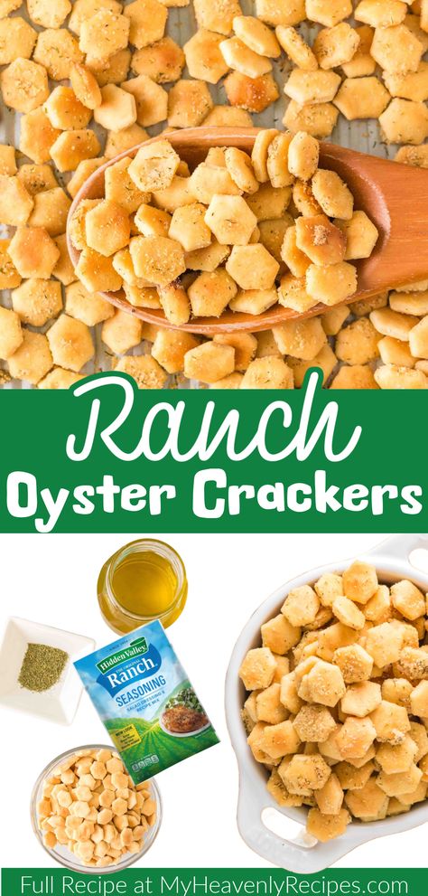 ranch oyster crackers Dill Oyster Crackers Recipe, Dill Oyster Crackers, How To Make Ranch, Oyster Crackers Recipe, Ranch Oyster Crackers, Ranch Crackers, Easy Snack Mix, Cheap Snack, Healthy Superbowl Snacks