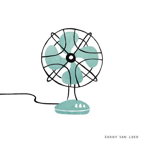 Fan Illustration, Zestaw Ikon, Vintage Fan, Posca Art, Summer Illustration, Vintage Fans, Illustration Style, Illustration Vintage, Simple Illustration