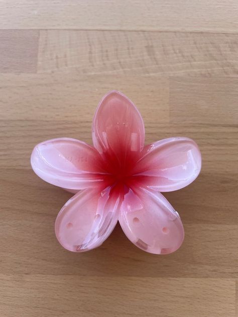 Frangipani Flower, Flower Hair Claw, Girly Accessories, Flower Clip, Flower Hair Clips, Strawberries And Cream, Hair Claws & Clips, Flower Hair, Just Girl Things