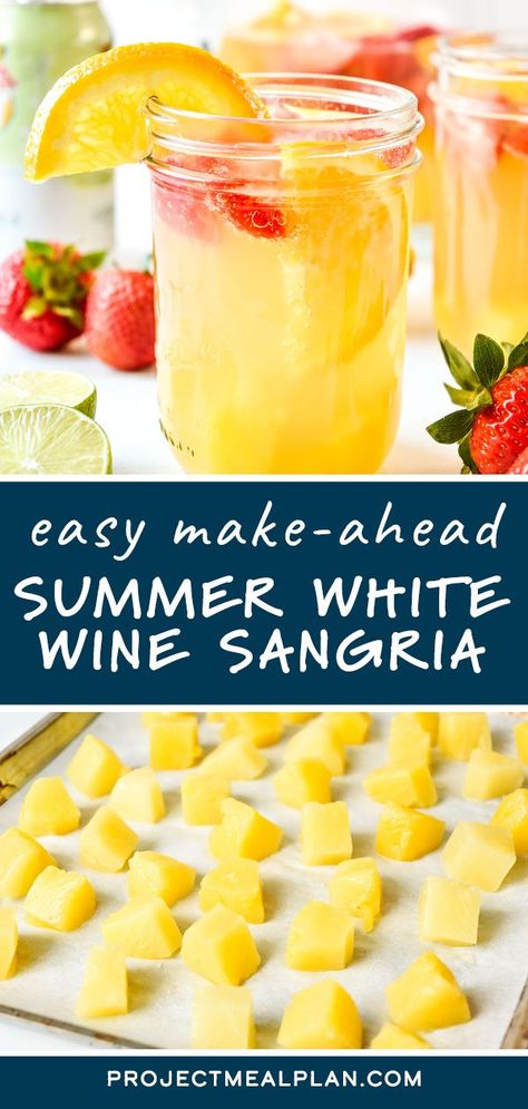 Elegant Drinks, Summer Sangria Recipes, Sangria Drink, White Wine Sangria, Wine Sangria, White Sangria, Sangria Recipes, Moscato, Alcohol Drink Recipes