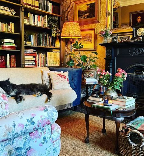 Pamela Terry on Instagram: “. Perfect Sunday afternoon room. x . . #interiordesign #decor #beauty #comfort #dog #atmosphere #books #inspiration @lifeatnumberten” English Cottage Interiors, Books Inspiration, English Cottage Decor, Irish Country, Lovely Morning, English Interior, English Country Decor, English Decor, English Design