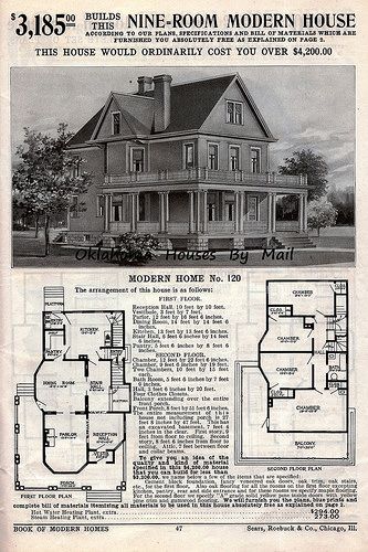 Sears 1908 4th Edition pg47 | Sears Modern Homes Catalog 190… | Flickr Sears House Plans, Sears Catalog Homes, Sears Kit Homes, Vintage Floor Plans, Sims Houses, Cottage Floor Plans, Sears Catalog, Product Marketing, Houses Plans