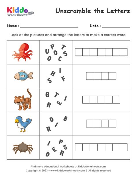 Teaching Punctuation, Fun Sheets, 3 Letter Words, Letter N Words, Letter Worksheets, Word Scramble, 3 Letter, Kindergarten Worksheets, Punctuation