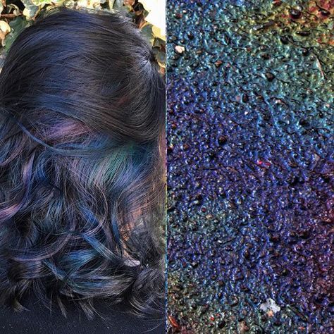 Oil slick hair  #raetalbotsalon #mermaidhair #oilslickhair #nothingbutpixies #bayarea #imallaboutdahair #bayarea #btcpics #modernsalon #btccolor15 #love_kevin_murphy #americansalon #pravana #anthonybarber916 #confessionsofahairstylist #haircolor @love_kevin_murphy @nothingbutpixies @modernsalon @imallaboutdahair @behindthechair_com @theconfessionsofahairstylist @hairandmakeupbysteph @pravana Oil Slick Hair Color, Oil Slick Hair, Slick Hair, Hair Rainbow, Hair Instagram, Kevin Murphy, Oil Slick, Hair Color And Cut, Instagram Analytics