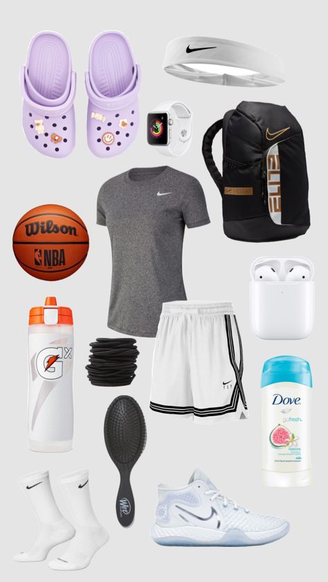 basketball girl : training / bag essentials || may have missed some Sporty Girl Aesthetic, Basketball Game Outfit Women, Basketball Shoes Kyrie, Basketball Workouts Training, Basketball Game Outfit, Basketball Girl, Volleyball Bag, Girl Training, Basketball Bag