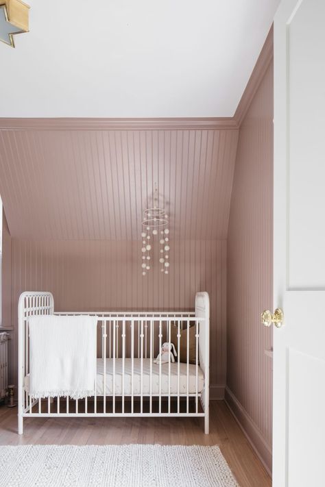 We can easily give this room the award of ugliest space before we renovated it and now...the cutest lil' nursery! On the blog, I'm sharing every single detail with you... Nursery Ideas Pink, Pink Nurseries, Pink Nursery Ideas, Nursery Paint, Girl Nurseries, Nursery Paint Colors, Nursery Wall Painting, Sweet Nursery