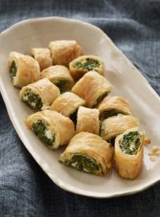 Appetizers - Page 3 of 3 - Once Upon a Chef Feta Phyllo Rolls, Spinach Feta Phyllo, Spanakopita Rolls, Phyllo Appetizers, Phyllo Rolls, Philo Dough, Quick Appetizer Recipes, Filo Dough, Phyllo Dough Recipes