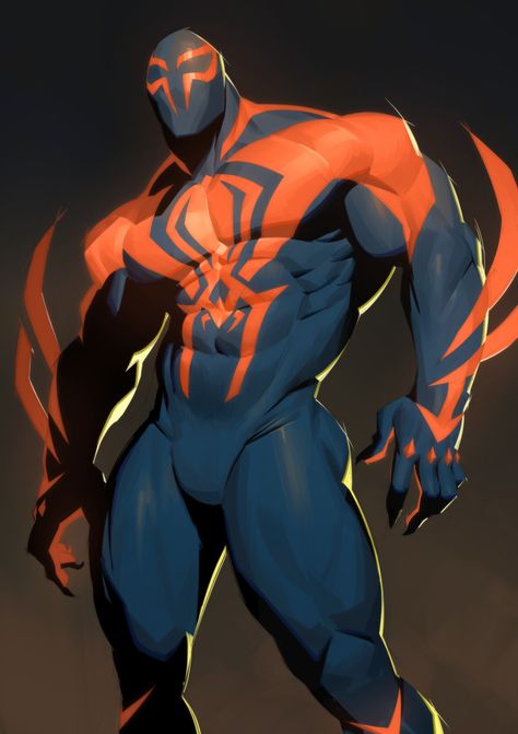 Spider Man 2099, Gay Sticker, Miguel O Hara, Marvel Spiderman Art, Anime Guys Shirtless, Masked Man, Guy Drawing, Spiderman Art, Character Design Male