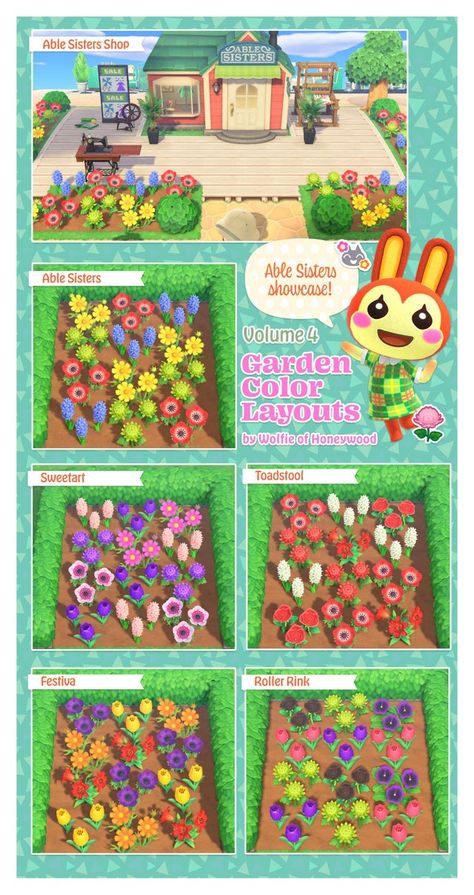 Best flower & gardening layouts in Animal Crossing: New Horizons - Dexerto Acnh Wisteria, Animal Crossing Guide, Acnh Design, Island Theme, Qr Codes Animal Crossing, Video Game Rooms, New Animal Crossing, Animal Crossing Game, Island Ideas