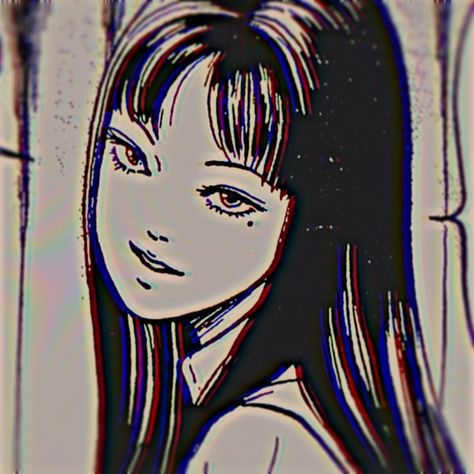 junji ito manga dark anime panel pfp icon retro edgy goth horror uzumaki tomie Tomie Jinjo Ito, Tommy Junji Ito, Tomie Uzumaki Pfp, Tomie Painting, Horror Anime Pfp, Junji Ito Pfp, Tomie Kawakami, Manga Dark, Pfp Banner