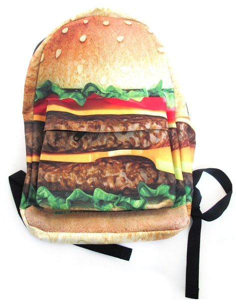 Burger Backpack, Back To School Backpacks, Back To School Gift, Bag School, 30 Gifts, School Gift, Cool Backpacks, Back To School Gifts, Book Bag