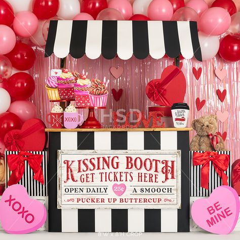 Our Valentine's Cupcakes & Kisses photo backdrop will have you puckering up buttercup! This printed backdrop features a kissing booth, balloon garland and lots of Valentine's Day goodies, like presents and sweets. Please note: The colors you see on the website are intended to be used as a guide as there may be variances in color with different monitor calibrations. Watermark will not appear on printed backdrop. Please read our FAQ page and contact us with any questions prior to placing an order. search words: Valentine's Day balloon backdrop, party, love, hearts, kissing booth, valentine picture background Valentines Backdrops, Valentines Day Photo Backdrop, Backdrop Valentines Day, Valentine's Cupcakes, Valentines Photo Booth, Valentine Backdrop, Backdrops For Photography, Valentine Photo Shoot, Valentine Picture