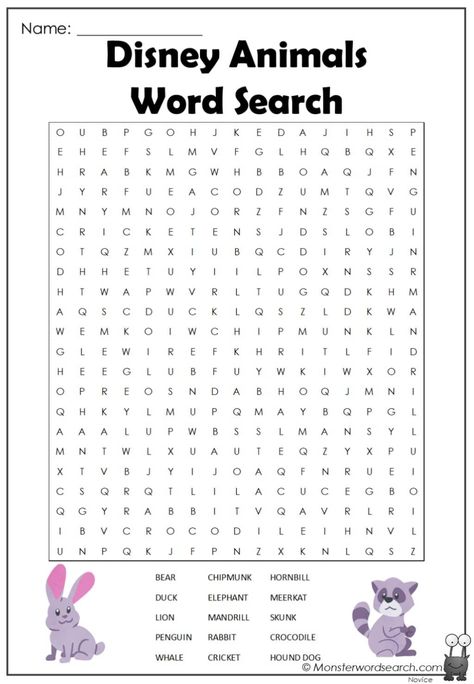 Disney Animals Word Search- Monster Word Search Disney Word Search Printables, Disney Word Search, Puzzle Activities, Kids Word Search, Kids Table Wedding, Disney Activities, Puzzle Pictures, Disney Word, Word Search Printables