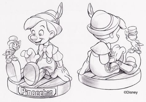 Pete Emslie, Cute Couple Tattoo, John Kricfalusi, Couple Tattoo Ideas, Pinocchio Disney, Disney Character Drawings, Couple Tattoo, Disney Art Drawings, Simple Toys