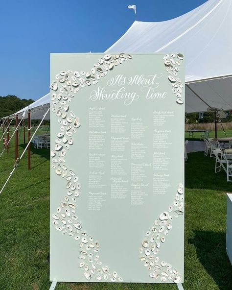 It’s About Shucking Time, About Shucking Time Wedding, Its About Shucking Time Wedding, Sage Green Coastal Wedding, Spring Coastal Wedding, About Shucking Time, Oyster Seating Chart, Kiawah Wedding, Coastal Cowboy