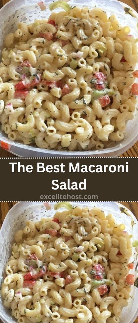 Ingredients 2 cups elbow macaroni, uncooked 1 cup mayonnaise Elbow Macaroni Salad, Elbow Macaroni Recipes, Best Macaroni Salad Recipe, The Best Macaroni Salad, Creamy Pasta Salads, Best Macaroni Salad, Macaroni Recipes, Macaroni Salad Recipe, Cold Pasta Salad