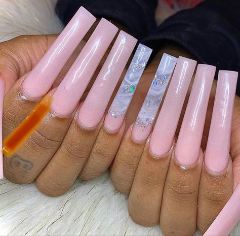 Extended nails extendos pretty nails long nails pink nails boujee nails hood nails extra long nails square tips perfecr nails stLouis nails simple nails Long Acrylic Nails Square Pink, Cover Pink Acrylic Nails, Aclyric Nails, Acrylic Nails Barbie, Hood Nails, Nails Boujee, Acrylic Nails Powder, Extended Nails, Nails Barbie