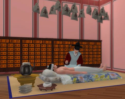 Sims 4 Asian Royal Cc, Sims 4 Buddhist Cc, Sims 4 Chinese Furniture, Sims 4 Ancient China Cc, Sims 4 Cc Asian, Korean House Exterior, Sims World, Korean Decor, Traditional Korean House