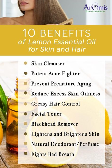 #lemon #essentialoils is crucial for  skin and hair. It reduces excess skin oiliness, lightens skin, fights bad breath, etc. It prevents premature #agingskin . Here are 10 benefits of lemon essential oil for skin and hair. Lemon Oil Benefits, Lemon Essential Oil Benefits, Home Remedies For Glowing Skin, Essential Oil For Skin, Remedies For Glowing Skin, Benefits Of Lemon, Oil For Skin, Lemon Essential Oil, Lemon Benefits