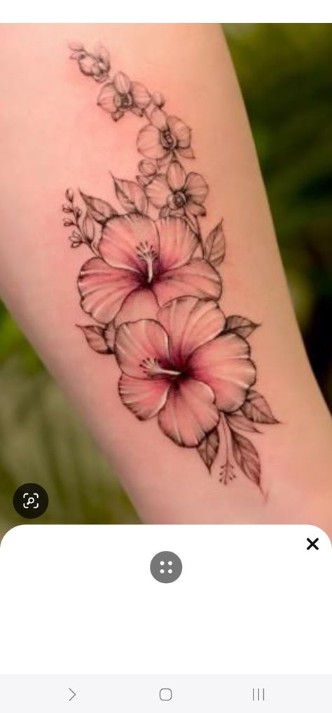 Color Flower Tattoo, Color Flower, Flower Tattoos, Flower Tattoo, Pastel, Tattoos, Flowers, Hair, Beauty