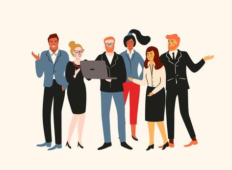 Vectior illustration of office people. Office workers, businessmen, managers. Workers Illustration, Vector Illustration People, Concept Web, Business Vector Illustration, Office People, Vector Character Design, Grunge Guys, Rap Wallpaper, Simple Cartoon