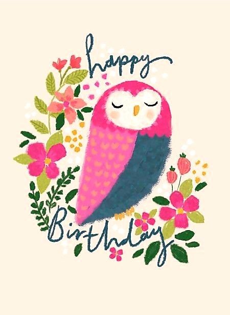 Cute Happy Birthday Pictures, Happy Birthday Owl, Owl Wallpapers, Birthday Wishes Greetings, Happy Birthday Art, Cute Happy Birthday, Birthday Art, Happy Birthday Pictures, Cute Birthday Cards