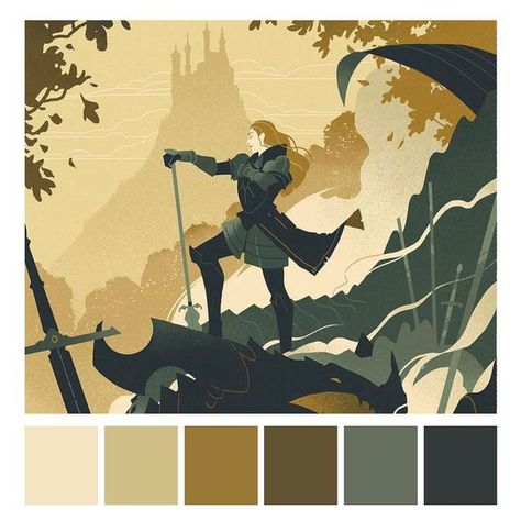 Daytime Color Palette, Cold Pallette, Fairy Color Pallete, Dungeons And Dragons Color Palette, Character Color Palette Design Reference, Ancient Color Palette, Limited Palette Illustration, Fantasy Colour Palette, Limited Color Palette Art