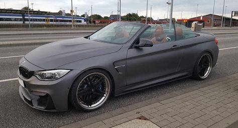 Schmidt Revolution's BMW M4 Cabrio Comes With New Shoes And A Special Wrap Bmw M4 Cabrio, Bmw Cabrio, Bmw Convertible, Roadster Car, Tokyo Drift Cars, Hot Rods Cars Muscle, Pimped Out Cars, Tesla Roadster, Car Cleaning Hacks