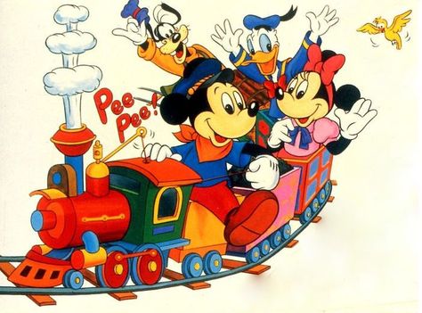 ♥ Mickey & Friends Vintage ♥ Mickey Mouse Train, Toon Disney, Mazes For Kids Printable, Mickey Mouse Clipart, Folder Activities, Mickey Mouse Toys, Friends Vintage, Mouse Pictures, Mickey Mouse Pictures