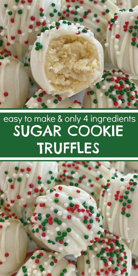 Sugar Cookies Truffles, Christmas Sugar Cookie Truffles, Soft White Cookies, Sugar Cookie Balls Christmas, Baking Recipes Desserts Christmas, Loft House Cookie Truffle, Sugar Cookie Truffle Balls, No Bake Sugar Cookie Truffles, Vanilla Oreo Truffles