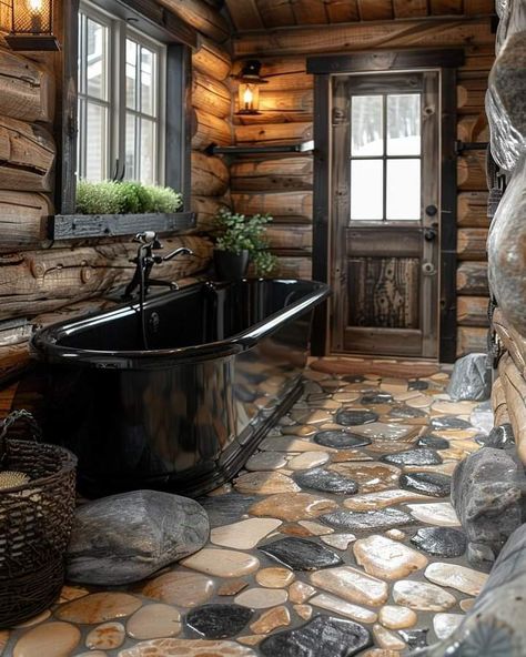 Lake Bathroom Decor, Farmhouse Style Rugs, Cabin Bathroom, Rustic Wooden Shelves, Cabin Bathrooms, Rustic Bathroom Designs, Rustic Bathroom Decor, Exposed Brick Walls, Rustic Bathrooms