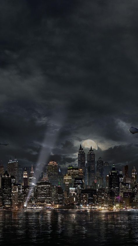 Gotham City Wallpaper, Gotham City Skyline, Gotham Tv, Batman Arkham City, City At Night, Univers Dc, Arkham City, City Background, Batman Wallpaper