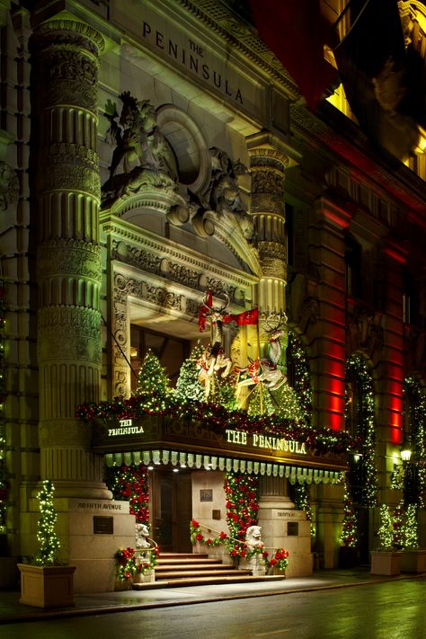 Peninsula Hotel NYC Hotel Christmas Decorations, Hotel Christmas, Peninsula Hotel, Nyc Christmas, Explore City, Christmas In The City, Christmas Travel, Solo Travel, Family Christmas