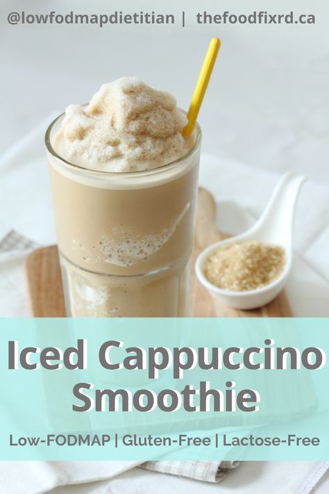 Ibs Fodmap, Iced Cappuccino, Healthy Drinks Smoothies, Low Fodmap Recipes, Fodmap Recipes, Low Fodmap, Protein Smoothie, Lactose Free, Oat Milk