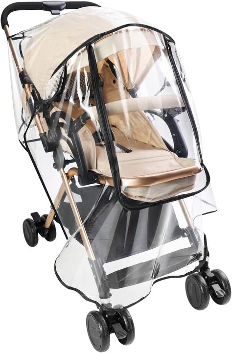 Zooawa Stroller Rain Cover, Universal Size Baby Christmas Travel Weather Shield EVA Plastic Waterproof Windproof Dust Resistant Stroller Raincover for Jogger Stroller Buggy Pram - Clear 💗Good Material - This high quality stroller rain cover made from safe, non-toxic and lightweight EVA material can offer consistent waterproof, windproof, and dust-proof coverage. Easy to wipe and clean. Stroller Rain Cover, Jogger Stroller, Safety Products, Christmas Travel, Baby Christmas, Rain Cover, Baby Food, Christmas Baby, Stroller