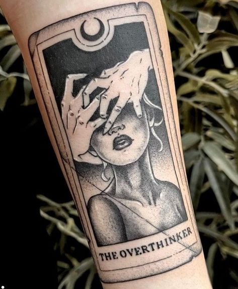 Gotik Tattoo, Tarot Card Tattoo, Tarot Tattoo, Tattoos Inspiration, Muster Tattoos, Spooky Tattoos, Tatuaje A Color, Dark Art Tattoo, Card Tattoo