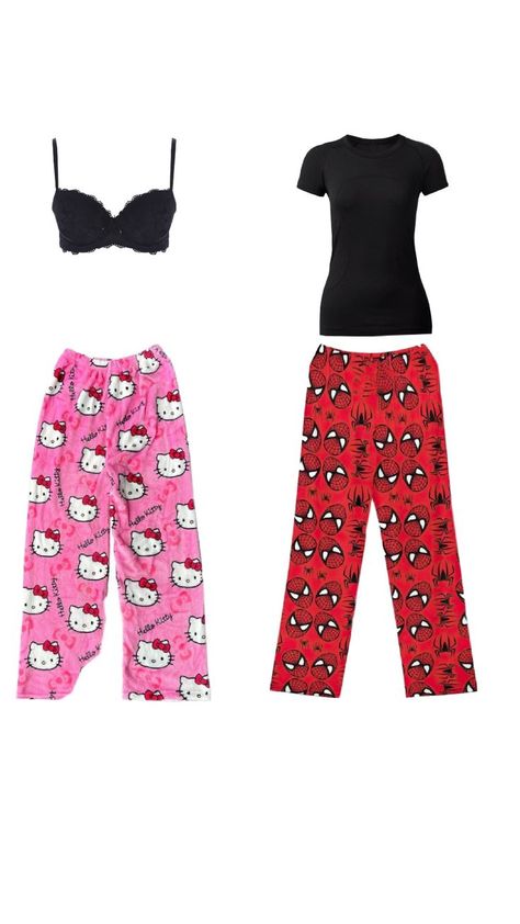 Hello Kitty Matching Pjs, Couple Things Matching, Spider Man Pjs, Kylie And Travis Scott, Matching Couple Pajamas, Hello Kitty Matching, Cute Christmas Pajamas, Bff Matching Outfits, Cute Matching Outfits