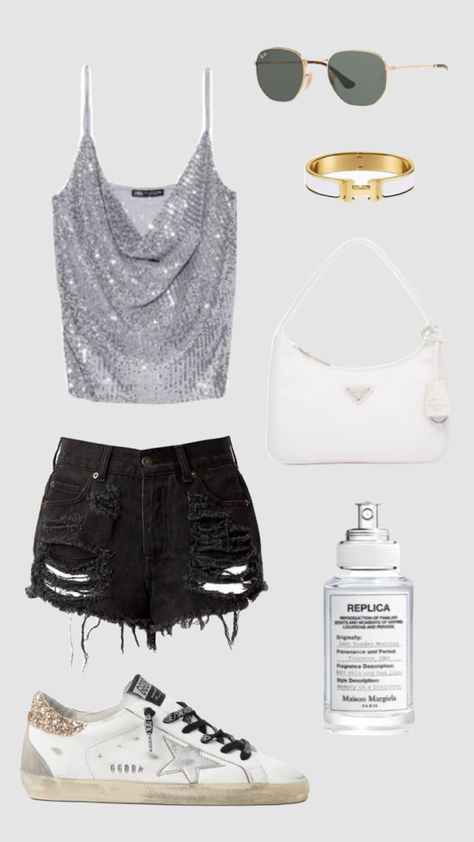 fun party fit! #outfitinspo #preppy #outfit #preppyinspo #goldengoose #zara #fitinspo Fun Concert Outfits, Coldplay Concert Outfit, Concert Clothes, Night Ootd, Coldplay Concert, Festival Ideas, Taylor Swift Tour Outfits, Party Fits, Stockholm Style